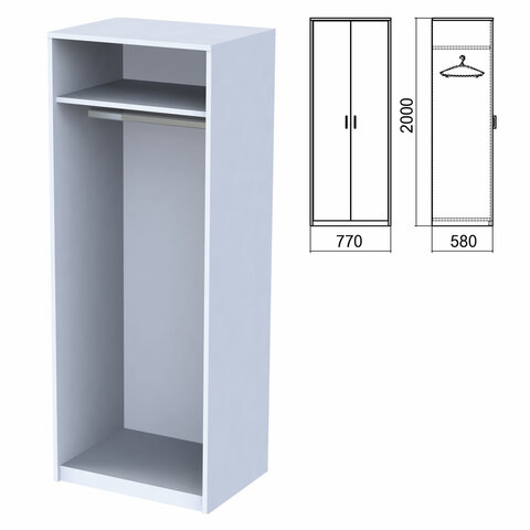 Шкаф (каркас) для одежды "Арго", 770х580х2000 мм, серый