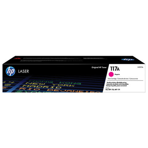 Картридж лазерный HP (W2073A) для HP Color Laser 150a/nw/178nw/fnw, №117A, пурпурный, оригинальный, ресурс 700 страниц