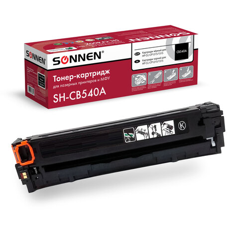 Картридж лазерный SONNEN (SH-CB540A) для HP CLJ CP1215/1515 ВЫСШЕЕ КАЧЕСТВО, черный, 2200 страниц, 363954